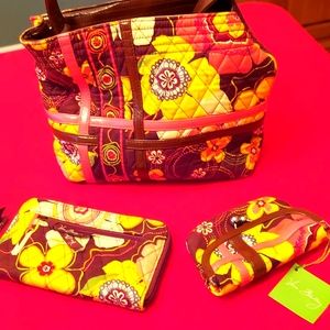 Vera Bradley "Buttercup" 3 piece set